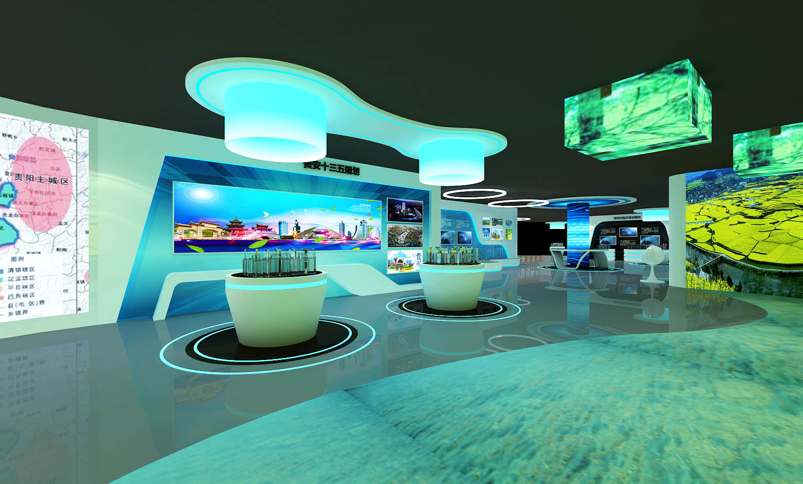 城市產(chǎn)業(yè)規(guī)劃多媒體展館設計