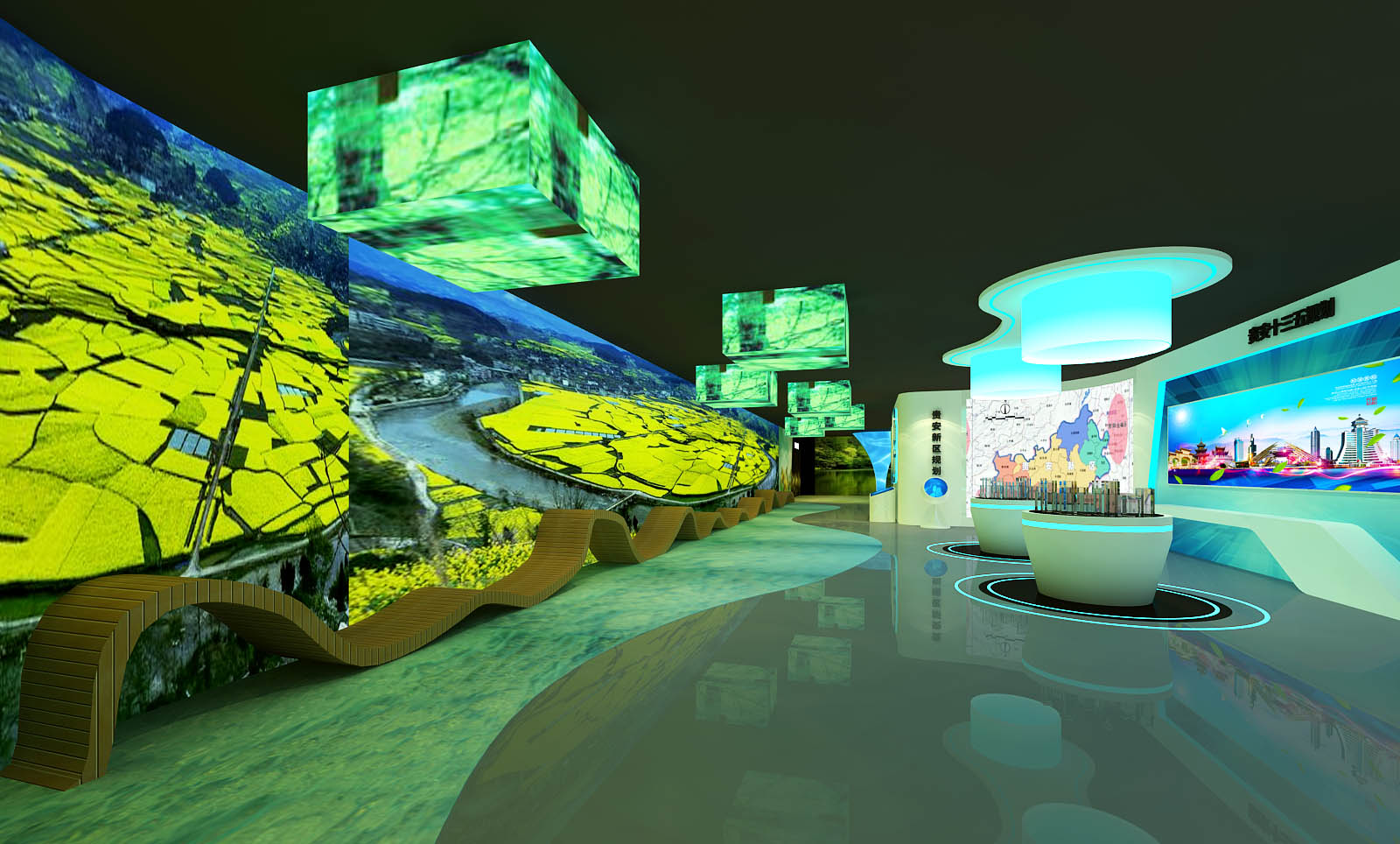 城市產(chǎn)業(yè)規(guī)劃多媒體展館設計